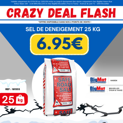 CRAZY DEAL FLASH Sel de déneigement sac 25 kg