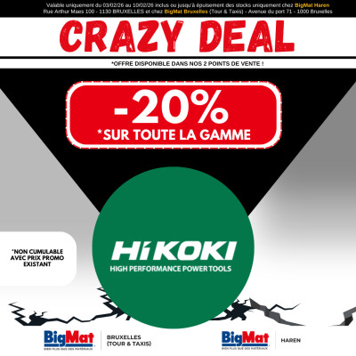 CRAZY DEAL 33 - 20% sur toute la gamme DEWALT & HiKOKI
