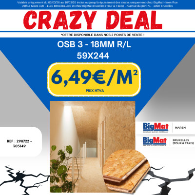 CRAZY DEAL 36 –OSB 3 – 18 mm